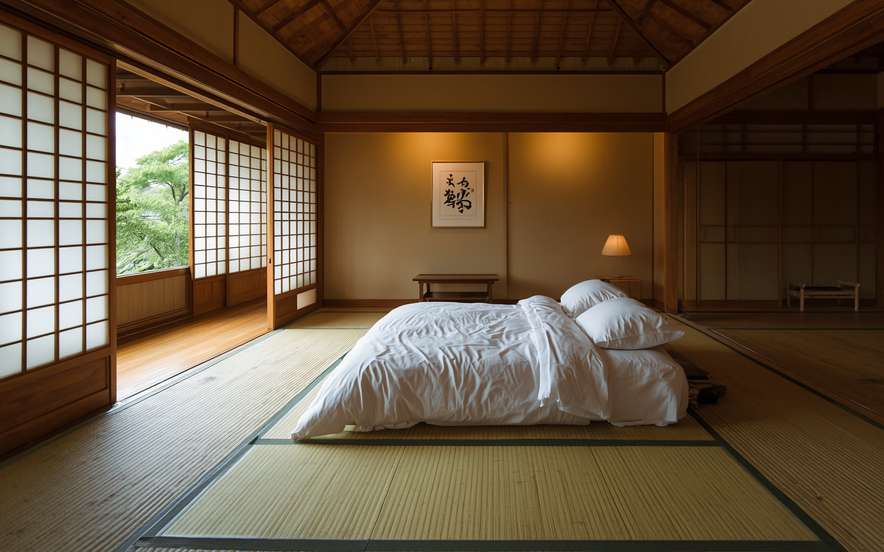 Habitación tipo ryokan, Hotel Wakamizu