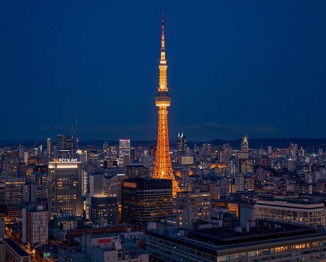 Tokio, vista nocturna desde la bahía